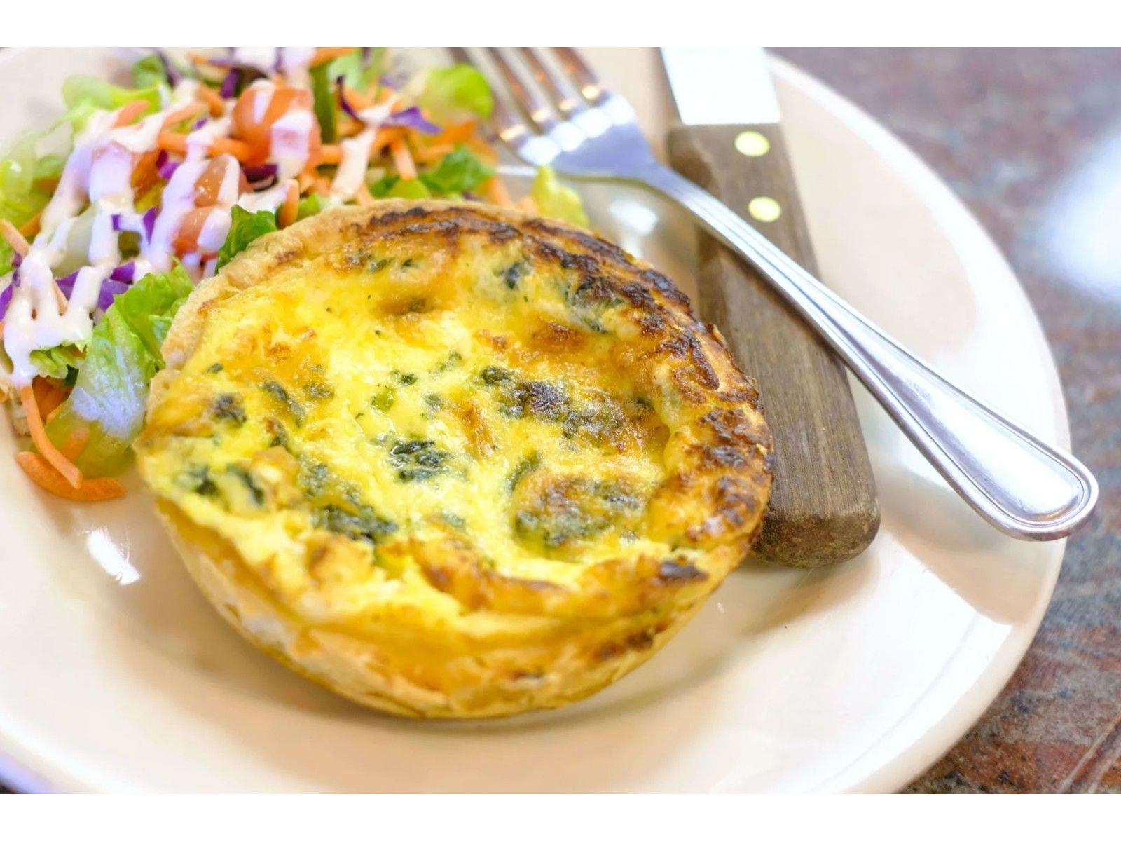 spinach goat cheese quiche